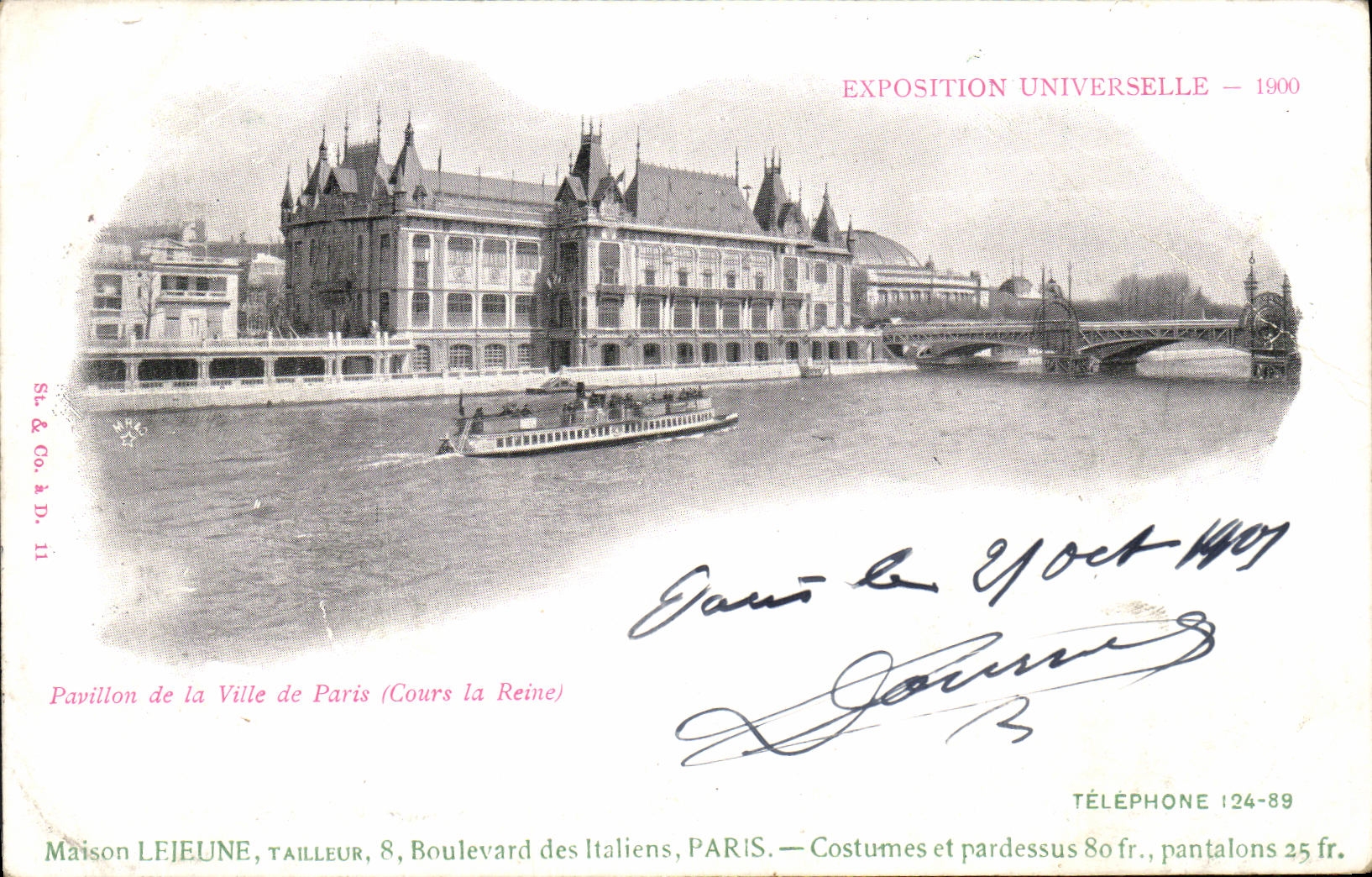 CPA Paris Pavillon de la Ville de Paris Cours la Reine Exposition universelle 1900