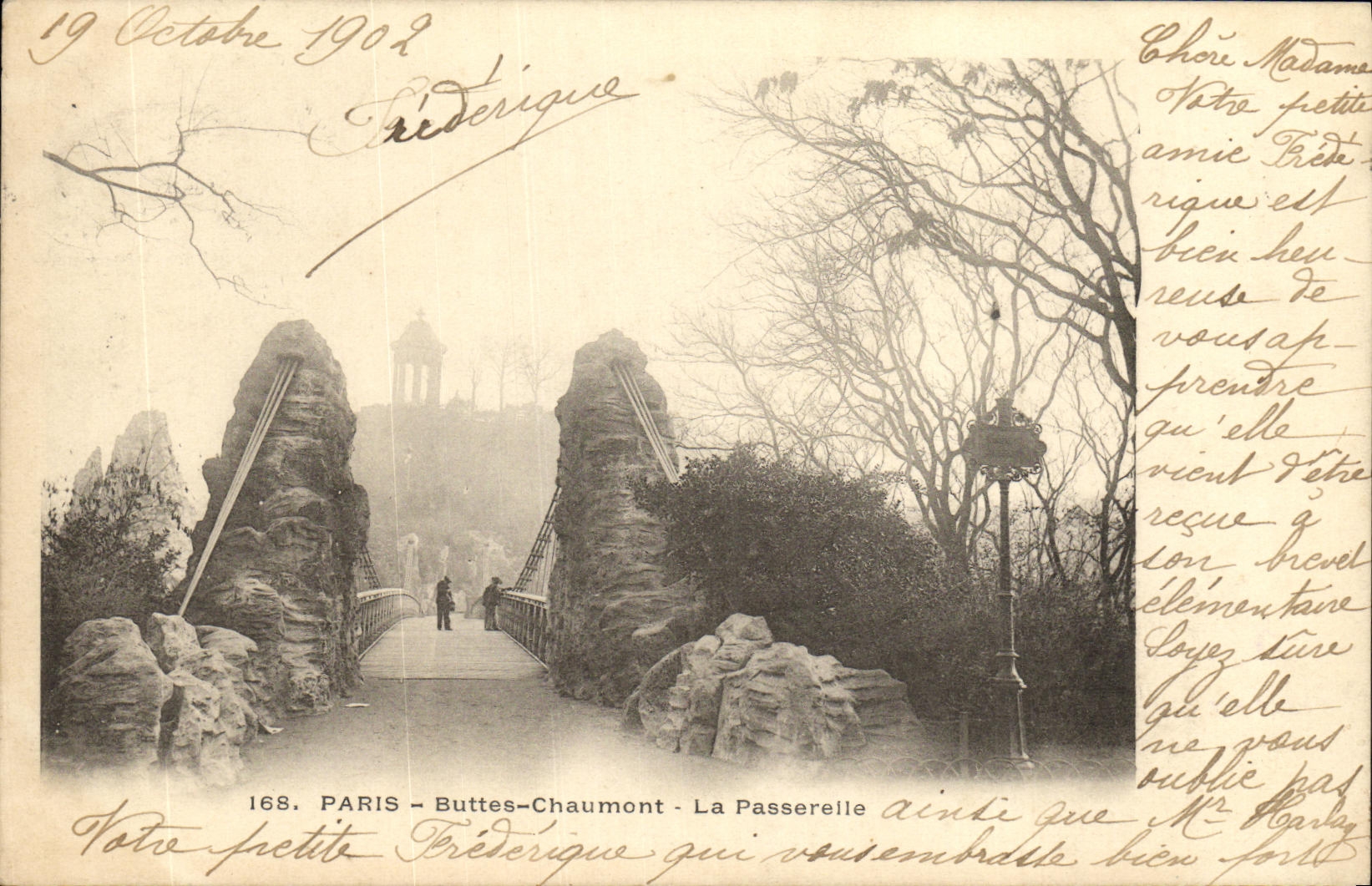 CPA Paris Buttes Chaumont La Passerelle
