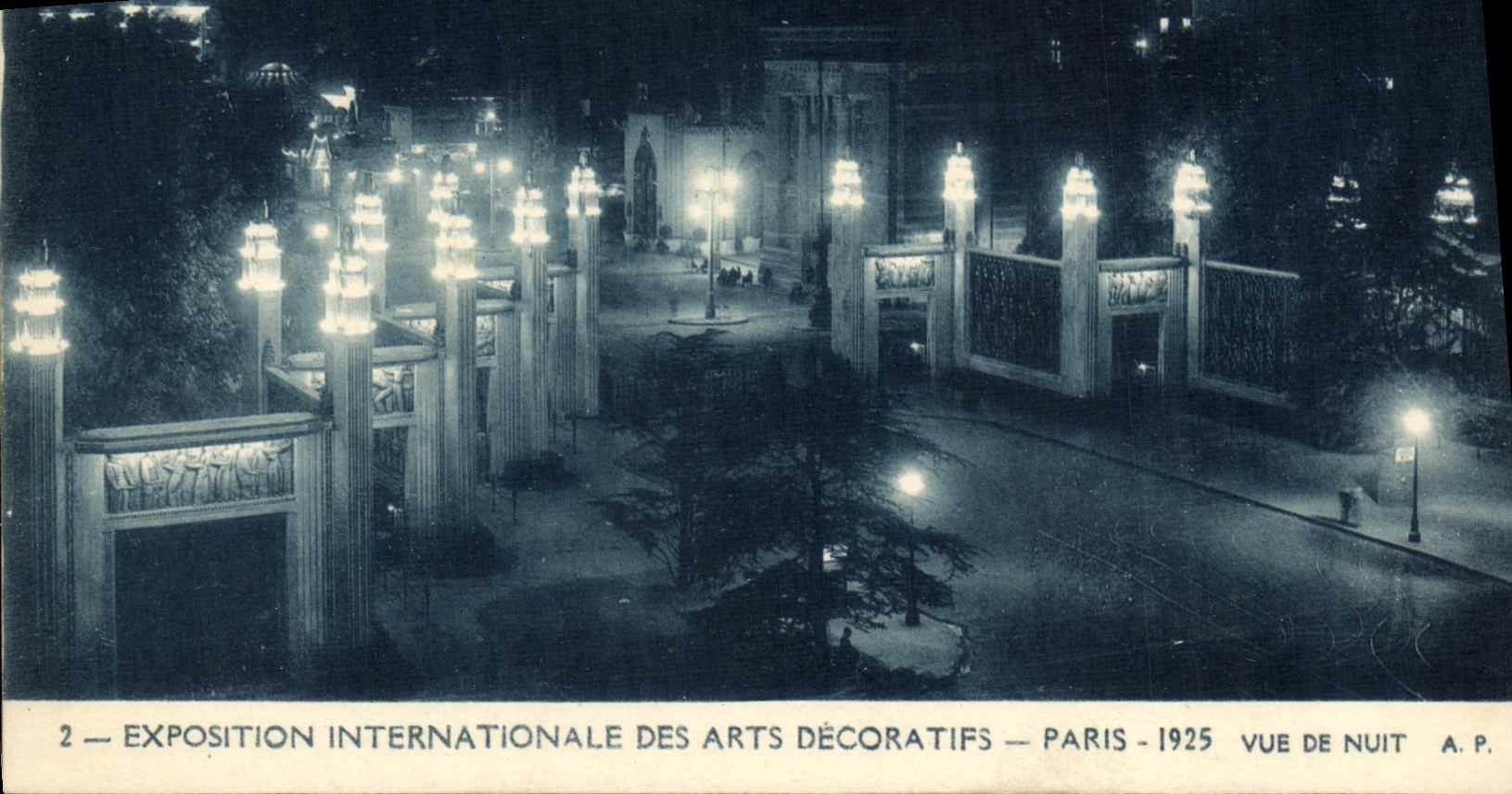 CPA Paris Exposition Internationale Des Arts Decoratifs 1925 Vue de nuit
