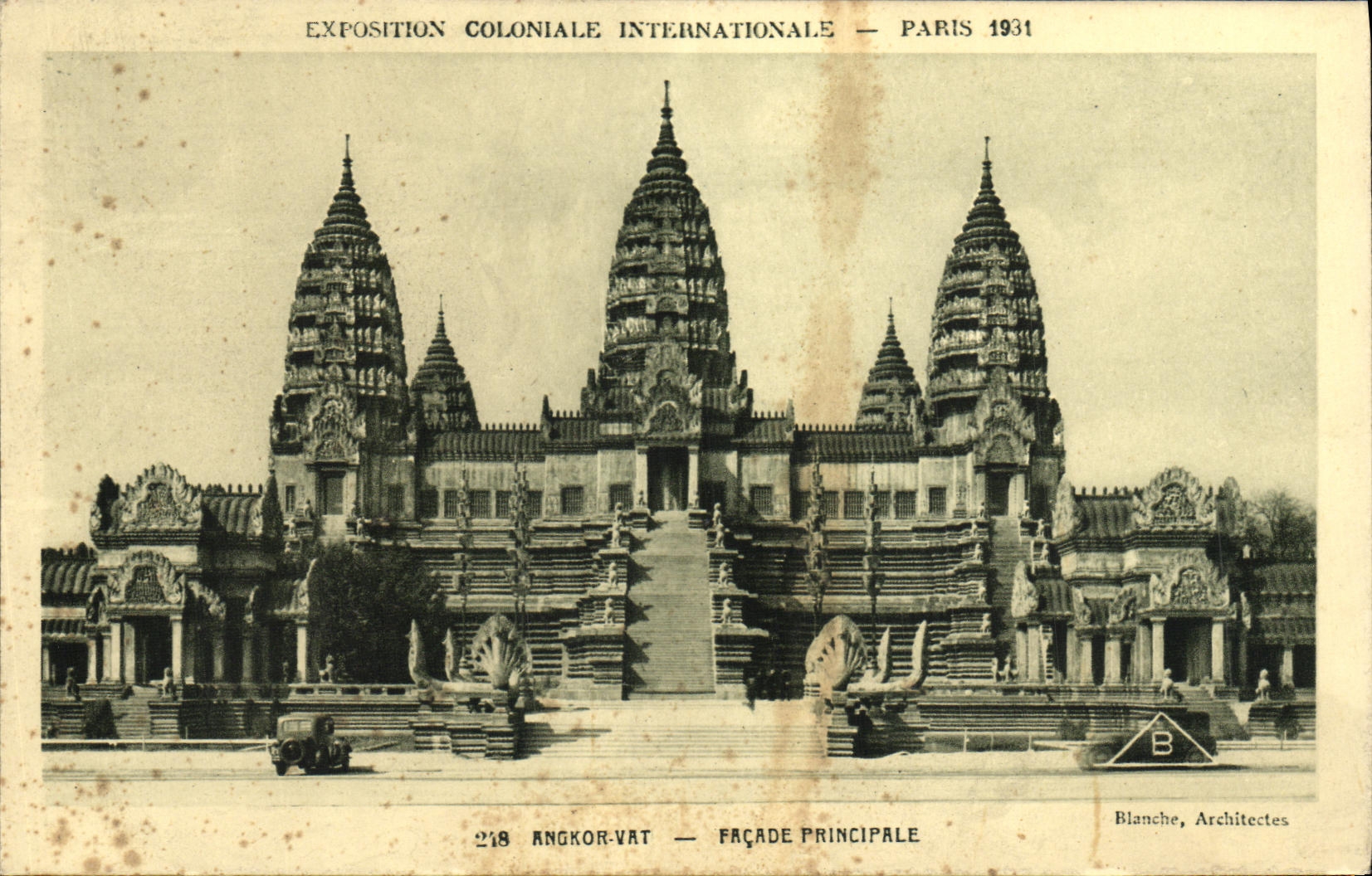 CPA Paris Exposition Coloniale Internationale 1931 Angkor Vat Facade principale