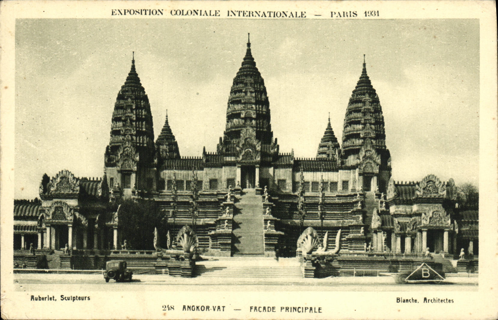CPA Paris Exposition Coloniale Internationale 1931 Angkor Vat Facade principale