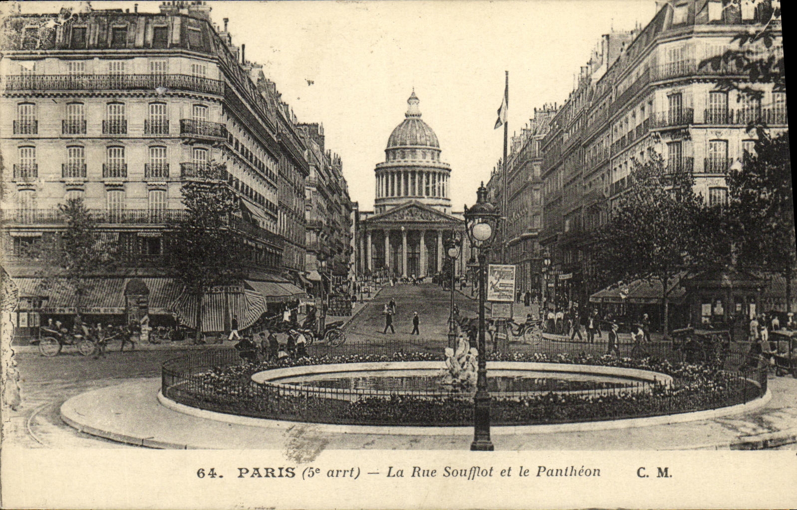 CPA Paris La Rue Souffot et le Pantheon