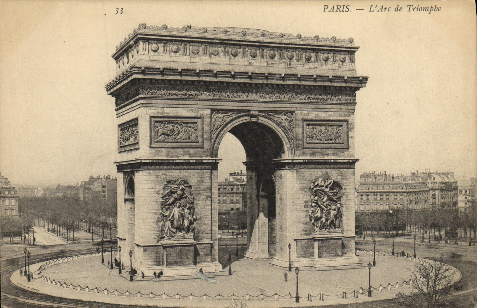 POSTAL Paris L arco Trimophe de la VENDIMIA de L Etoile