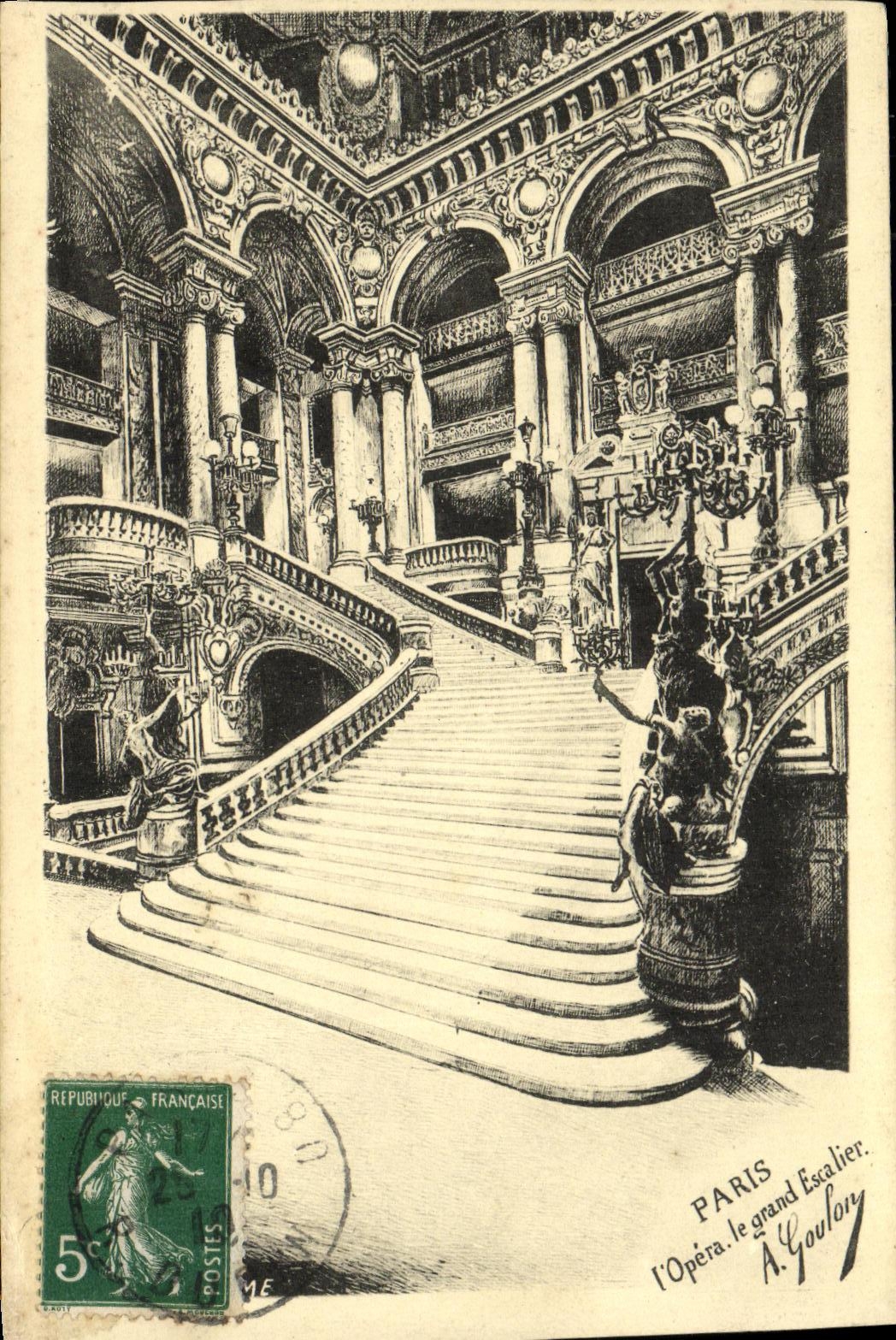 CPA Paris L Opera le Grand Escalier