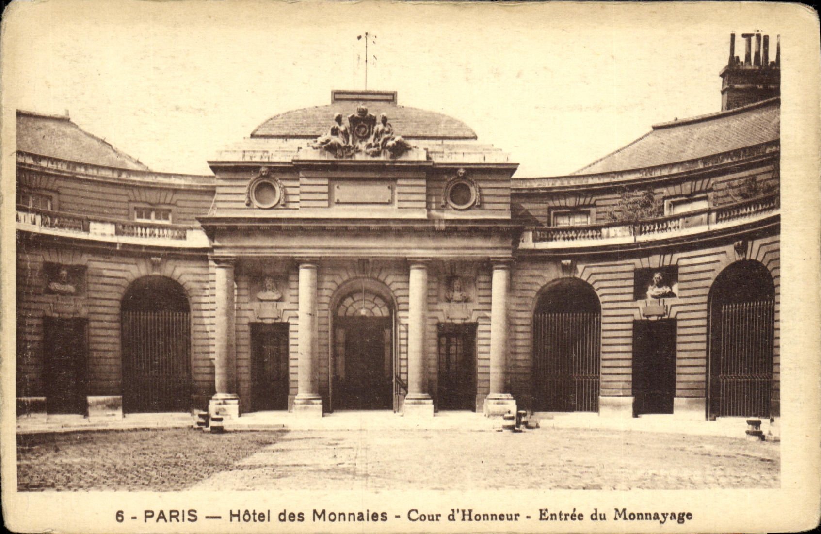 VINTAGE POSTCARD Paris Mint Court D Honor Entered of Coining