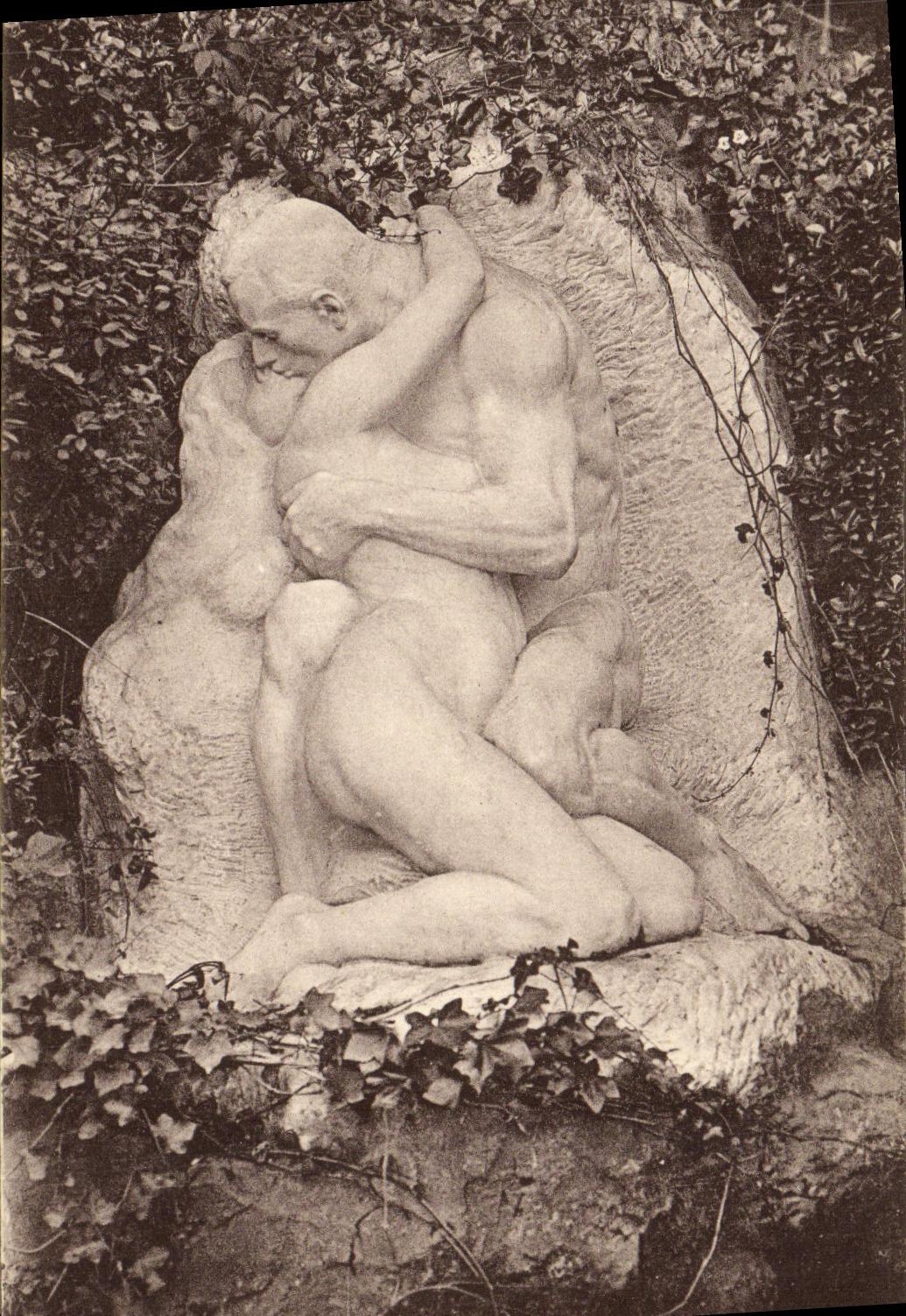 VINTAGE POSTCARD Paris Public garden Saint Pierre the Cave