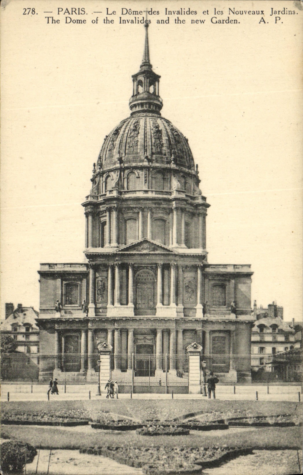 CPA Paris Le Dome des Invalides et les nouveaux jardins
