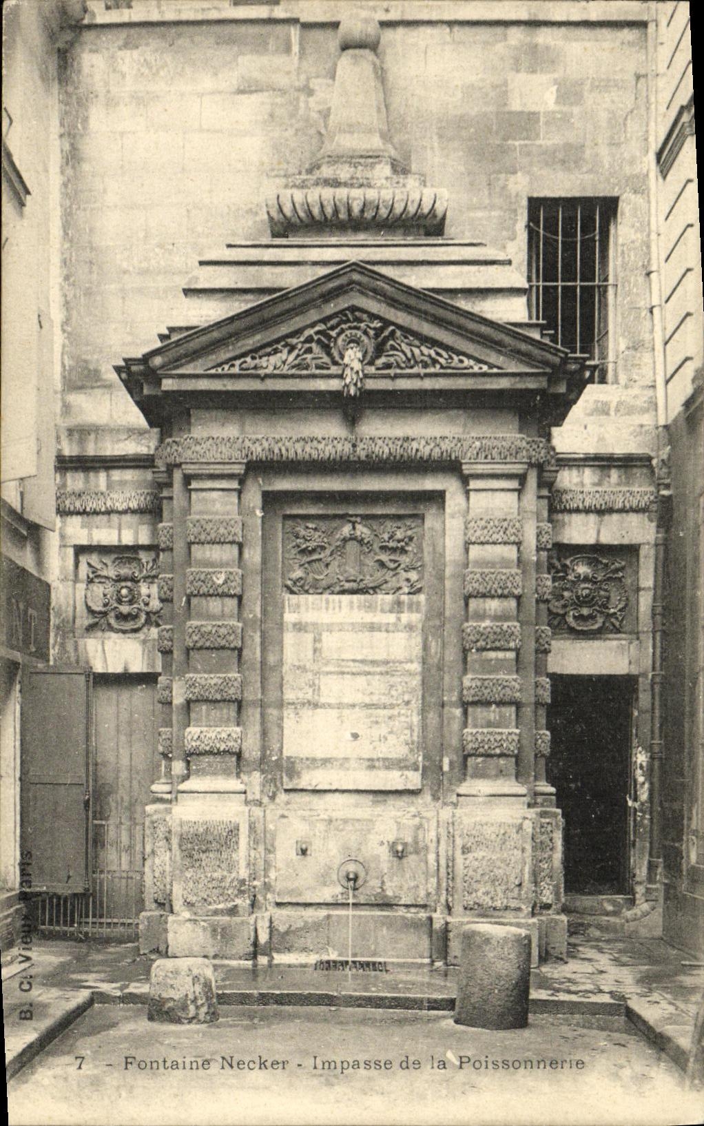 CPA Fontaine Necker Impasse de La Poissonnerie