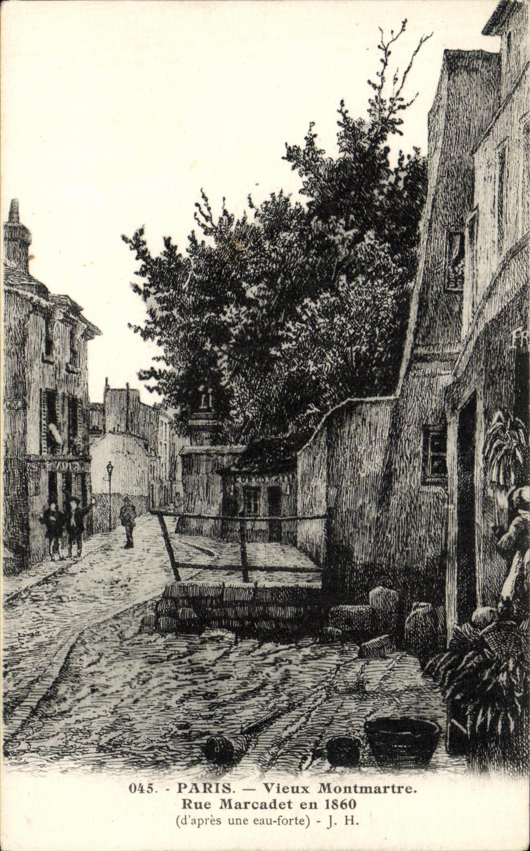 CPA Paris Vieux Montmartre Rue Marcadet En 1860 Montmartre