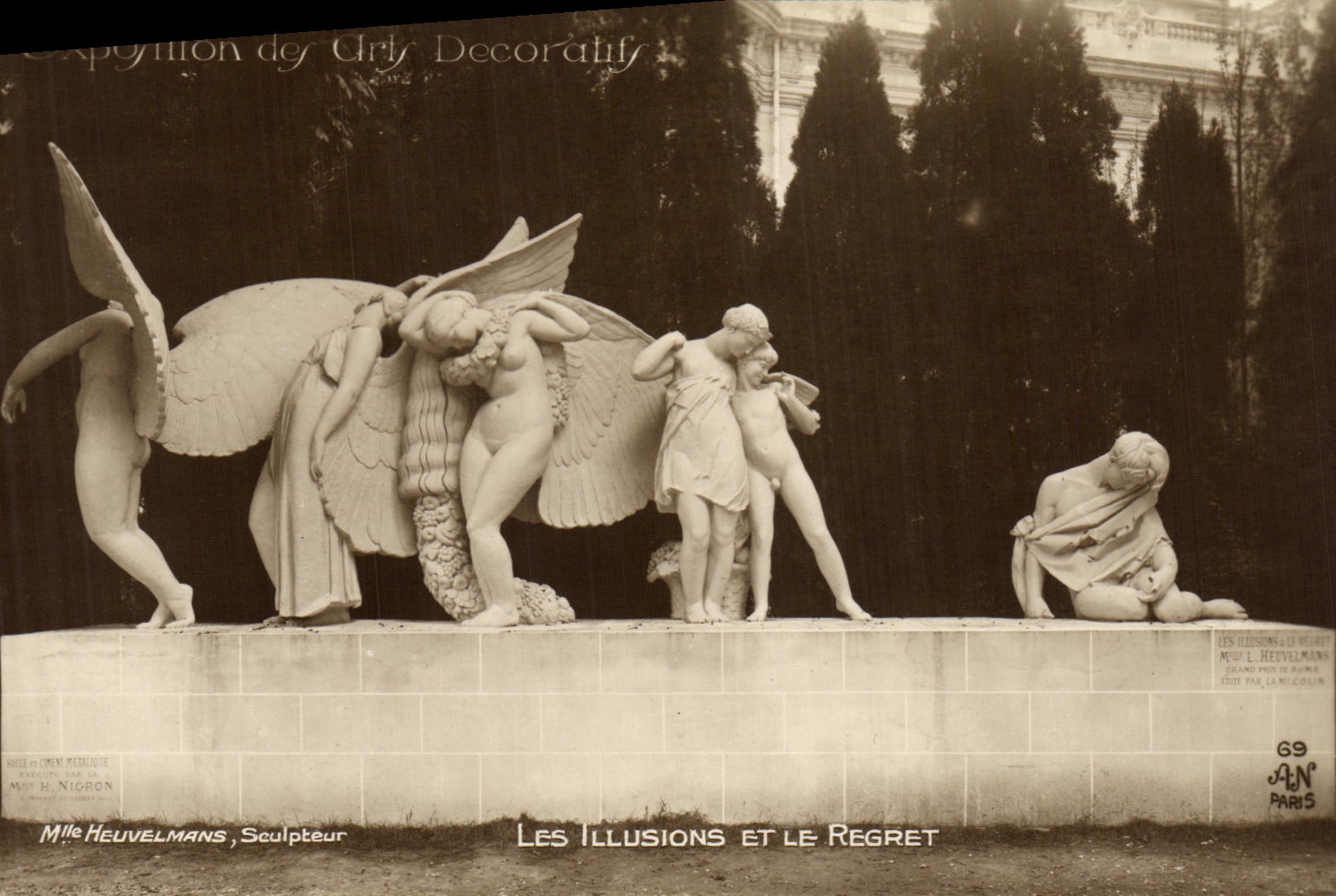 CPA Exposition des Arts decoratifs Paris Les Illusions Et Le Regret