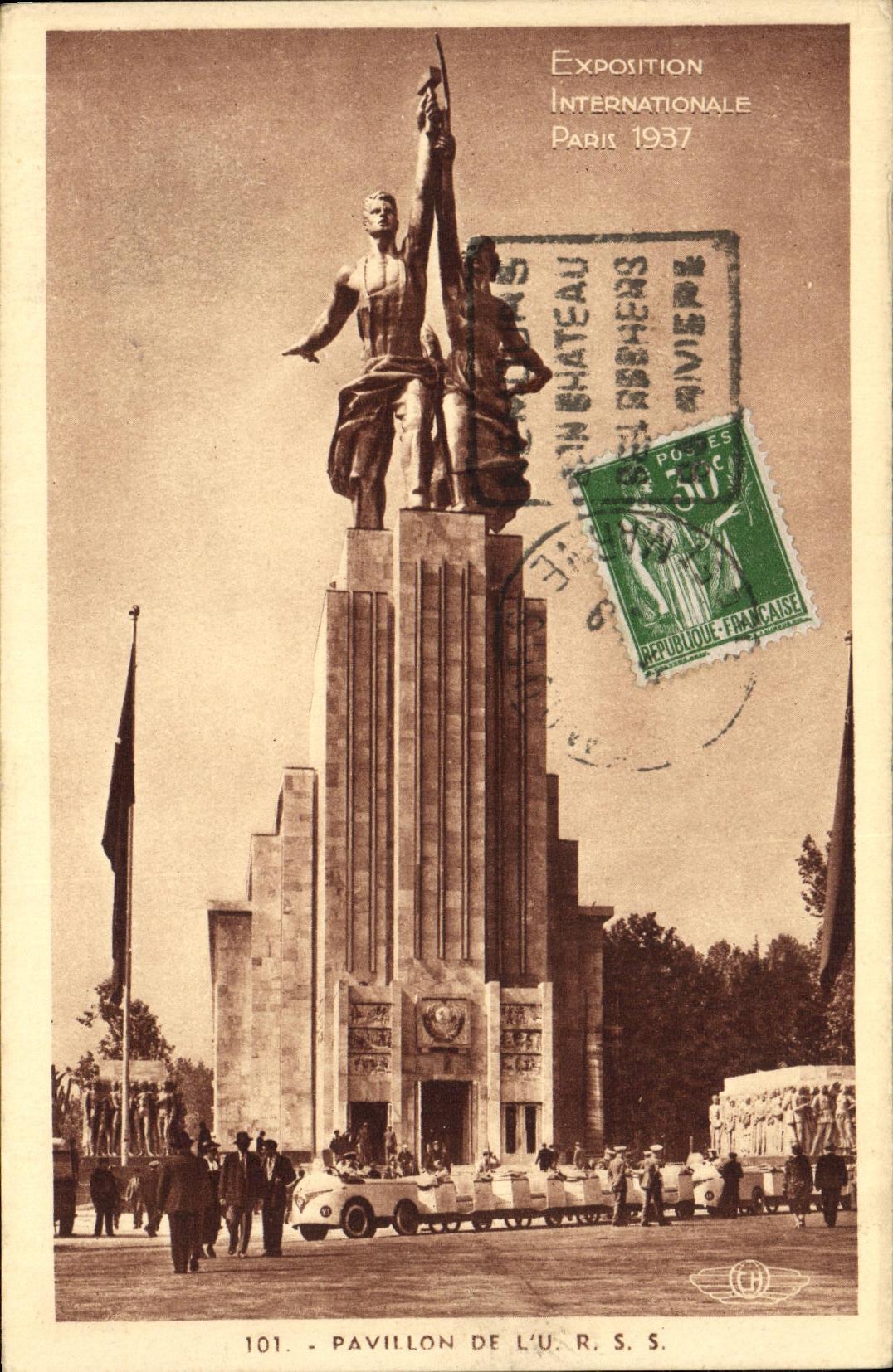 CPA Expostion Internationale Paris 1937 Pavillon de l URSS Russie Russia
