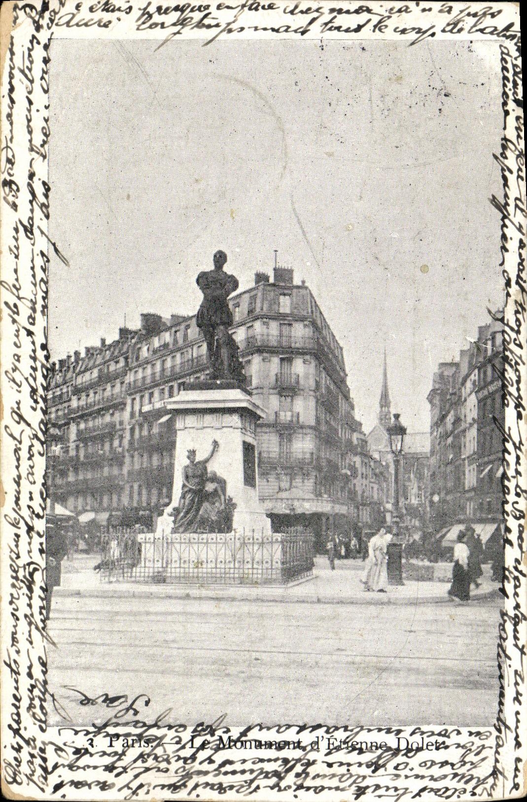 CPA Paris Le Monument d Etienne Dolet