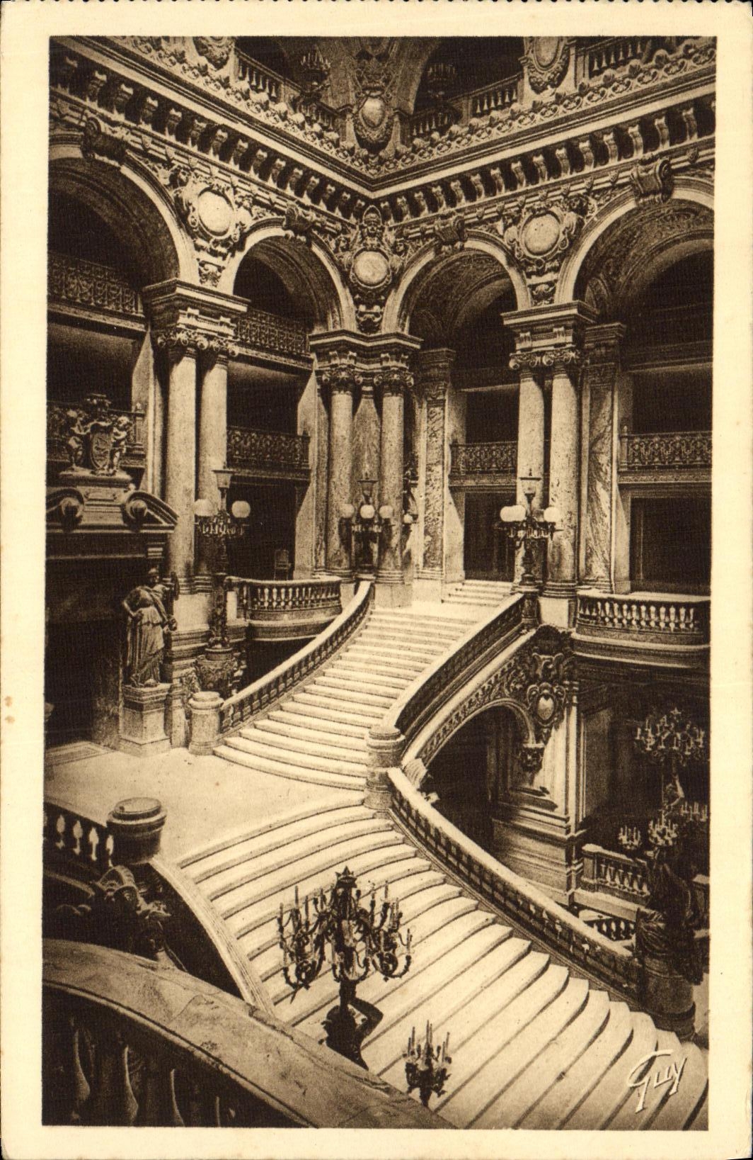 CPA Notre Beau Paris L opera Le Grand Le Grand Escalier 