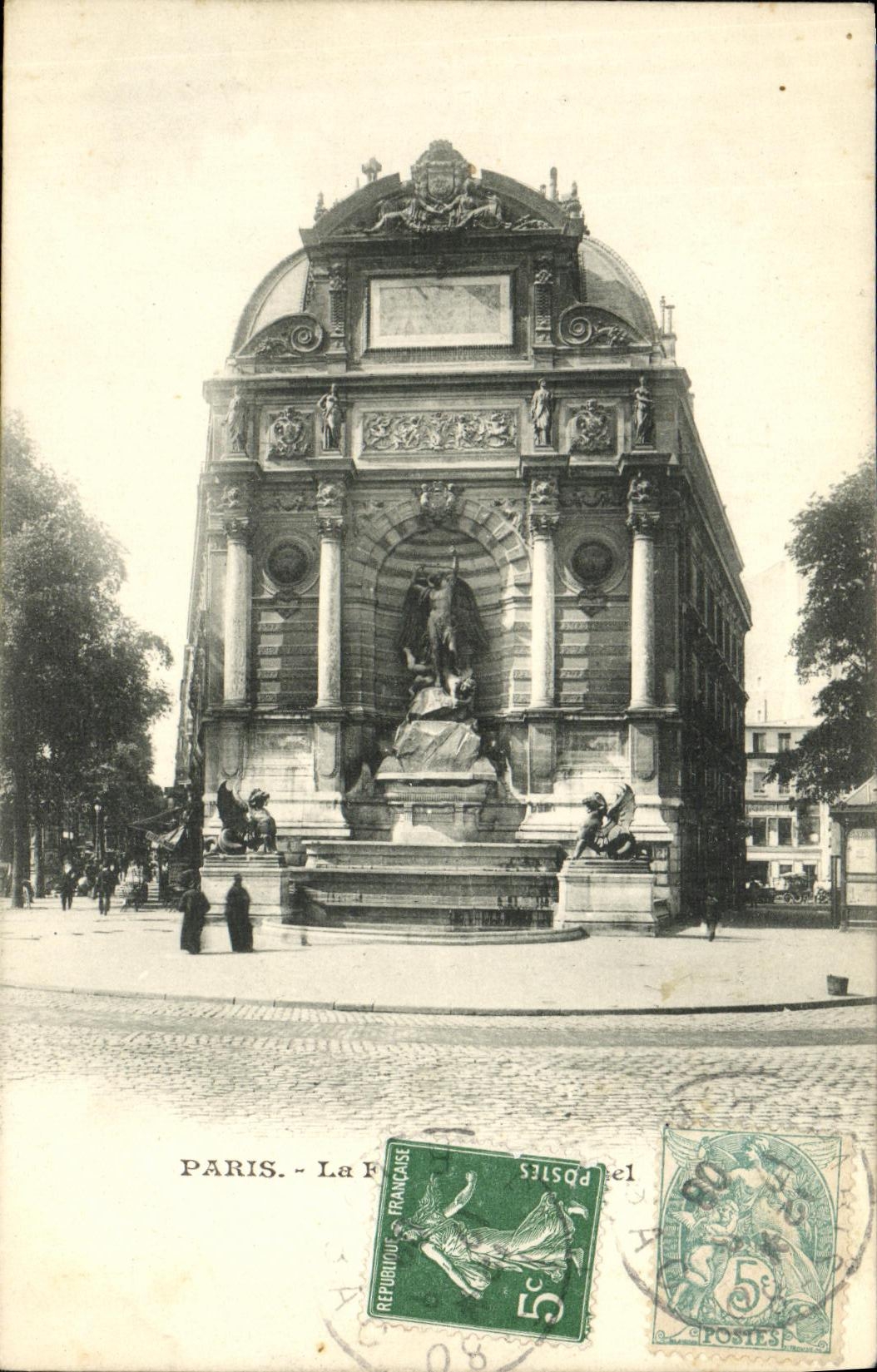 CPA Paris La Fontaine St Michel