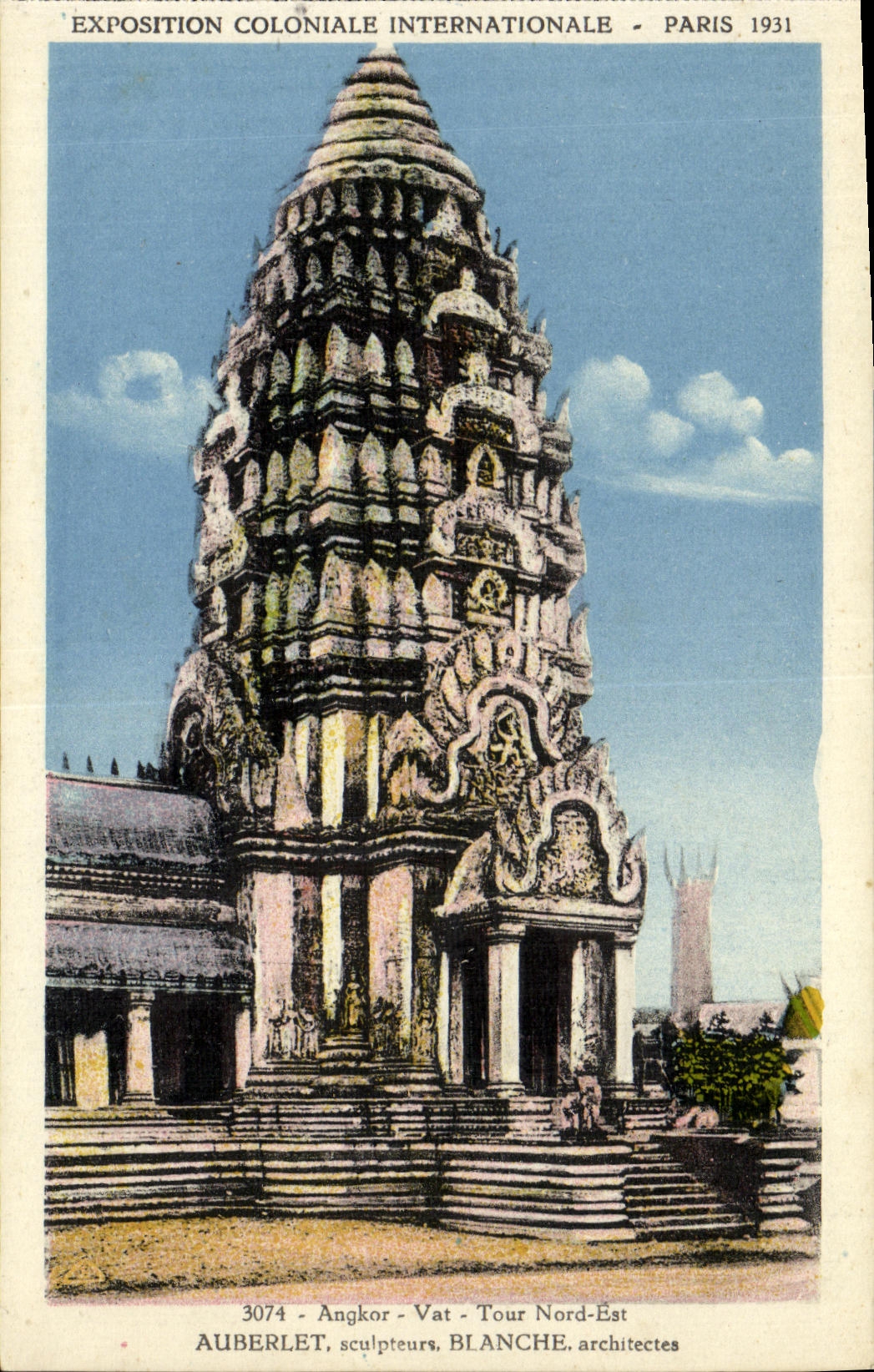CPA Exposition Coloniale Internationale Paris 1931 Angkor Vat Tour Nord Est