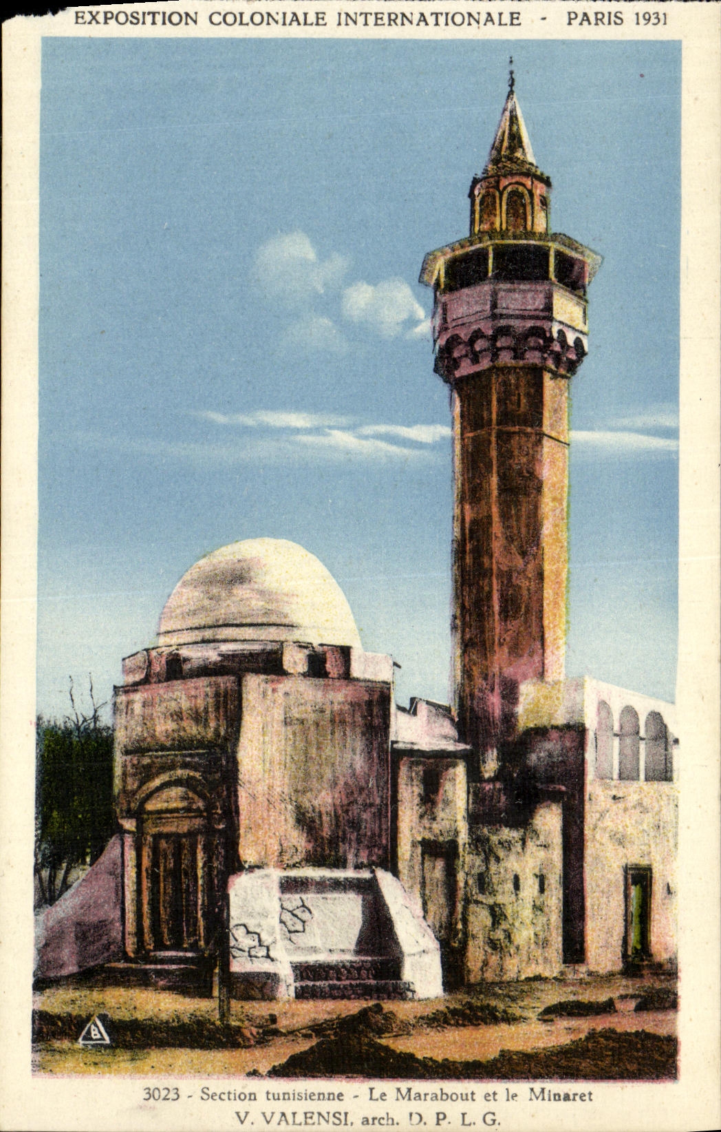 CPA Exposition Coloniale Internationale Paris 1931 Section tunisienne Le marabout et le minaret