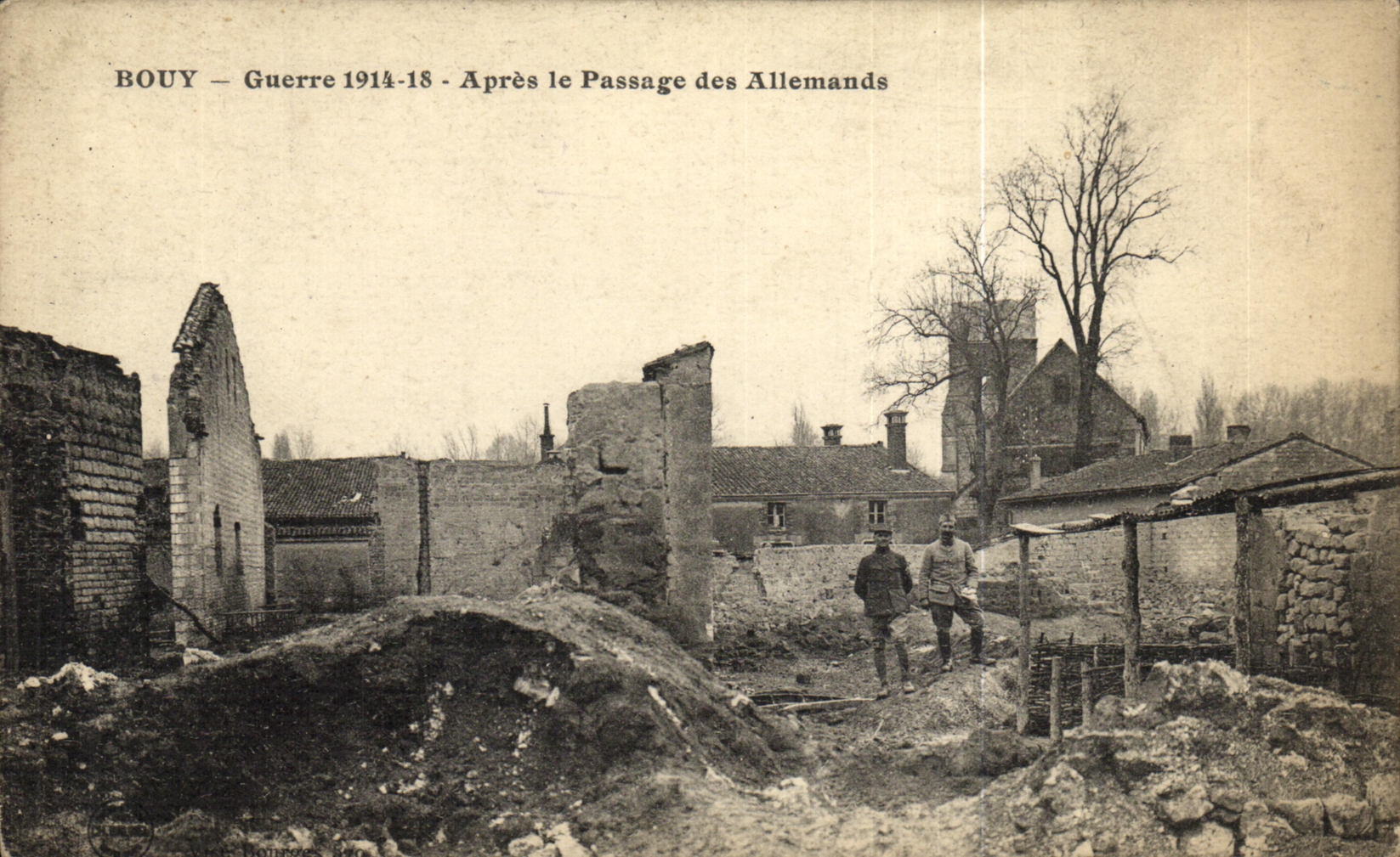 VINTAGE POSTCARD Bouy After the Passage Of the Militaria Germans