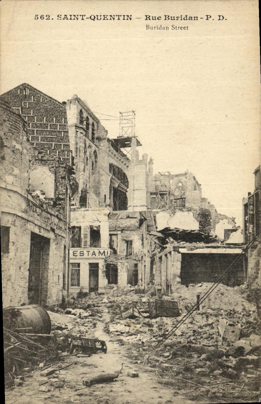 Calle Buridan Militaria del Saint Quentin de la POSTAL de la VENDIMIA