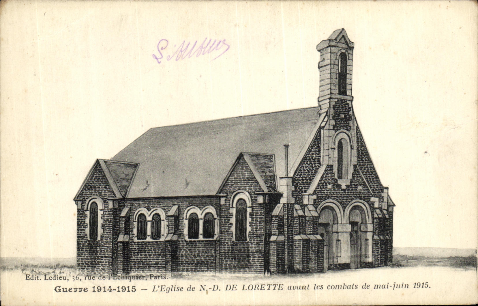 CPA L Eglise De N D De Lorette Avant les Combats de Mai Juin 