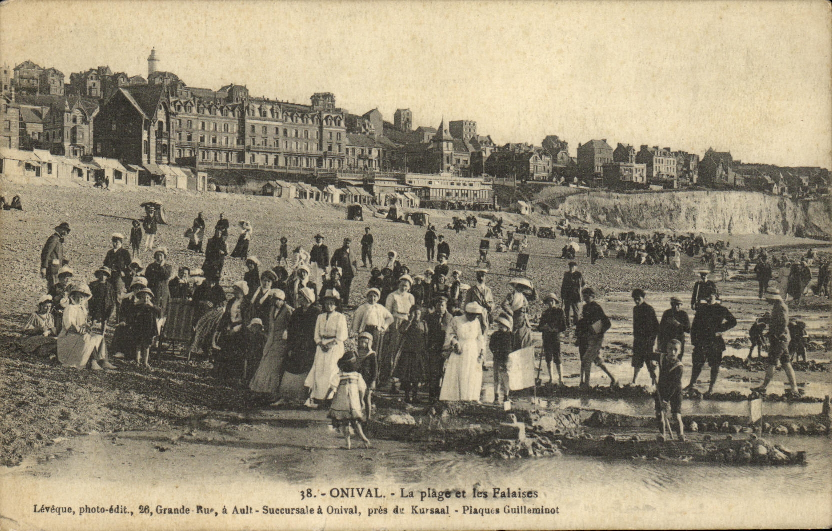 VINTAGE POSTCARD Onival the Beach And Cliffs