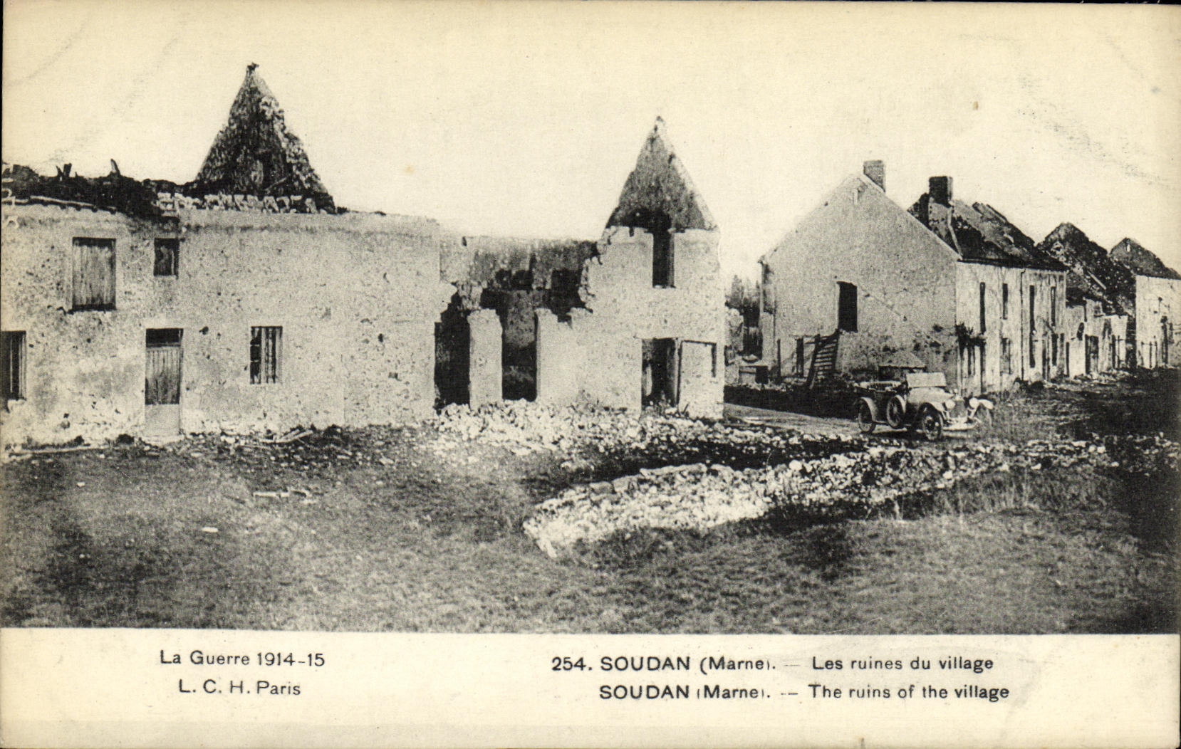 VINTAGE POSTCARD Sudan Ruins of the Militaria Village