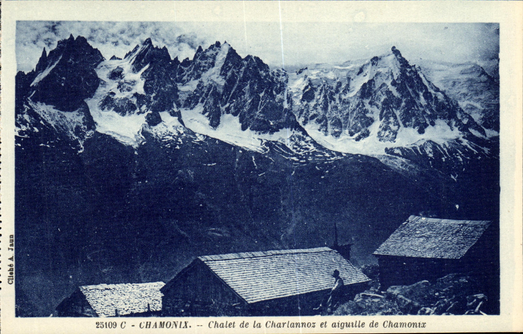 VINTAGE POSTCARD Chamonix Chatet of Charlannoz and switches of Chamonix