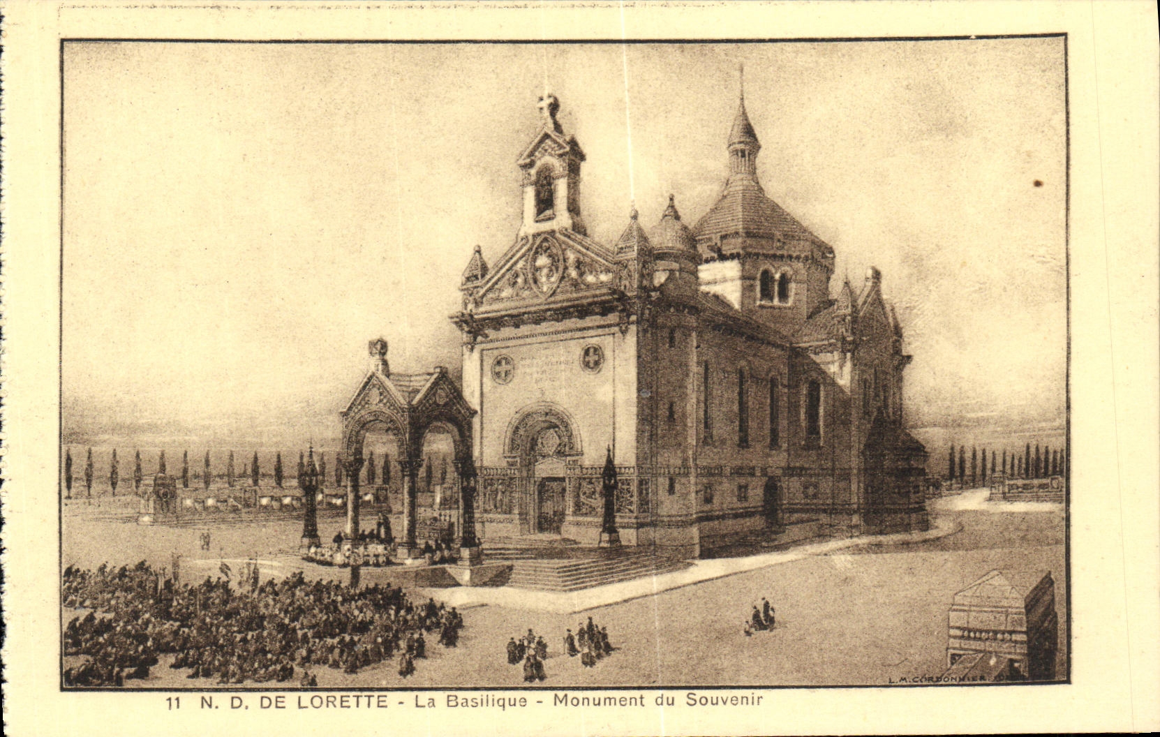 CPA ND De Lorette La Basilique Monument du Souvenir