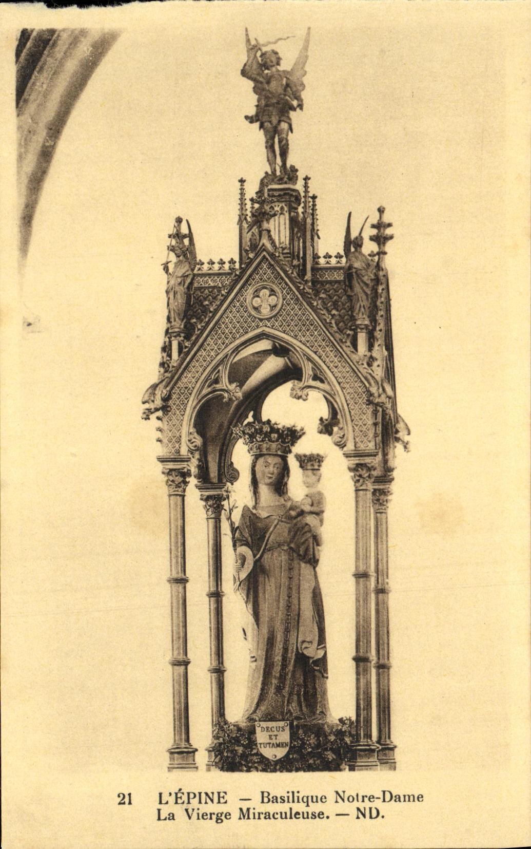 VINTAGE POSTCARD L Spine Notre Dame Basilica the Miraculous Virgin