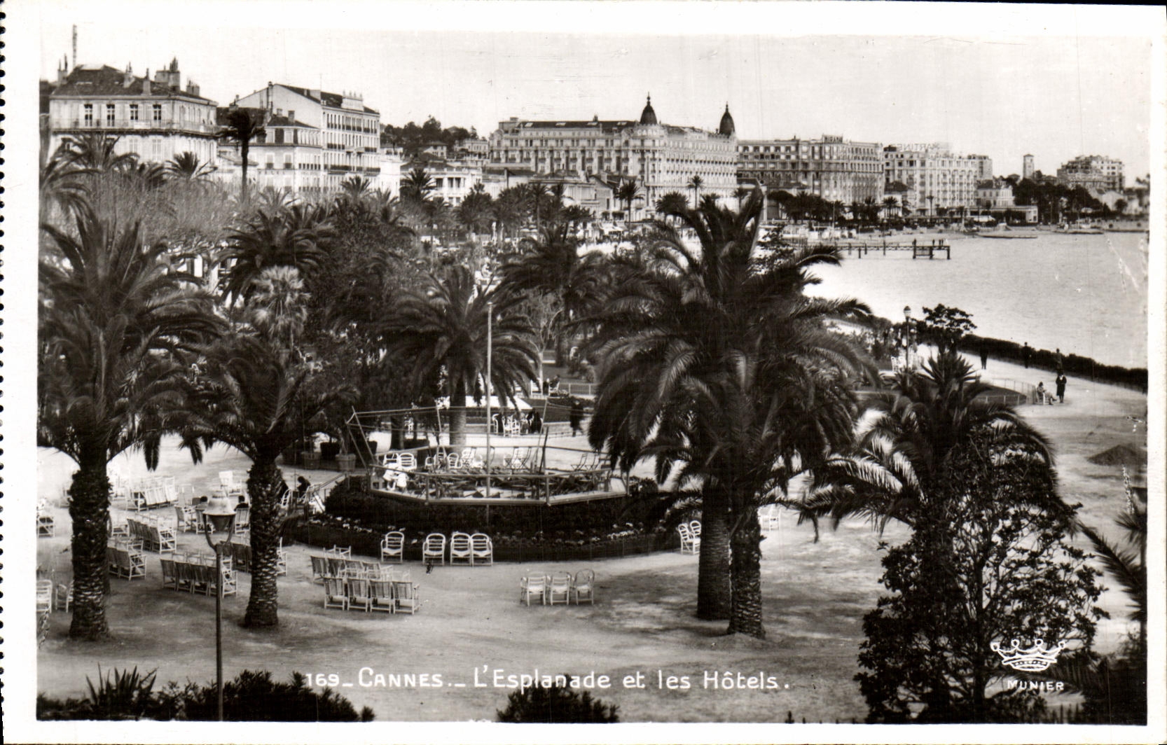 VINTAGE POSTCARD Cannes L Esplanade and Hotels