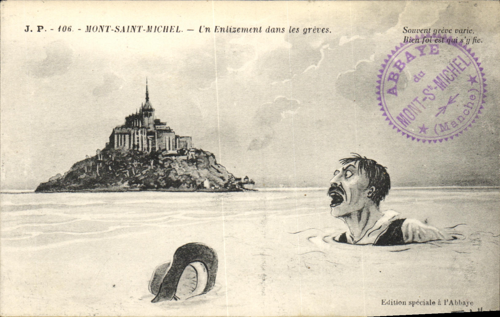 CPA Mont Saint Michel Un Enlizement dans les Greves