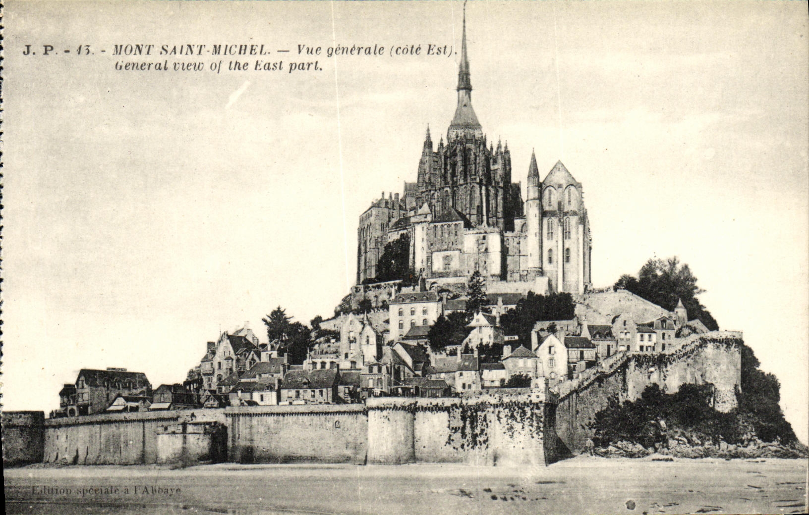 CPA Mont Saint Michel Vue Generale Cote Est
