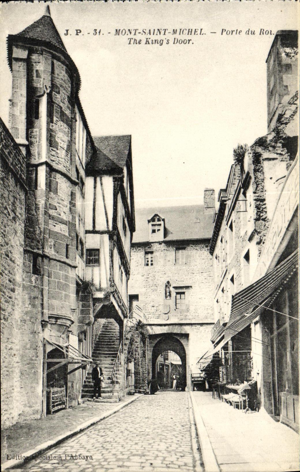 CPA Mont Saint Michel Porte du Route