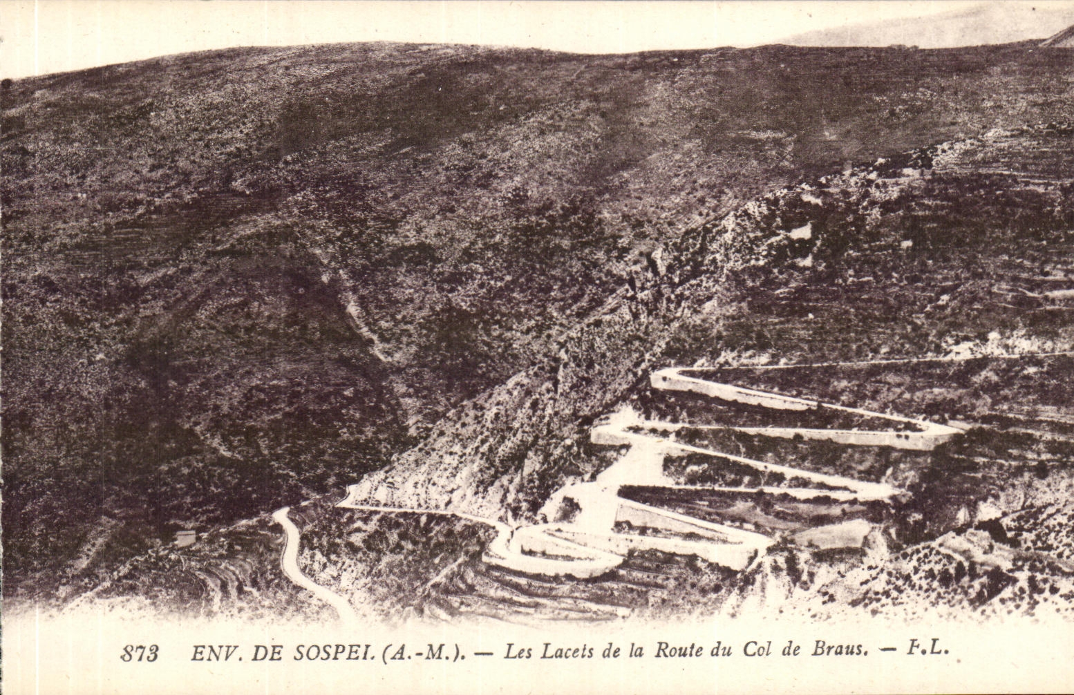 CPA Sospel Env De Les Lacets de la Route du Col de Braus