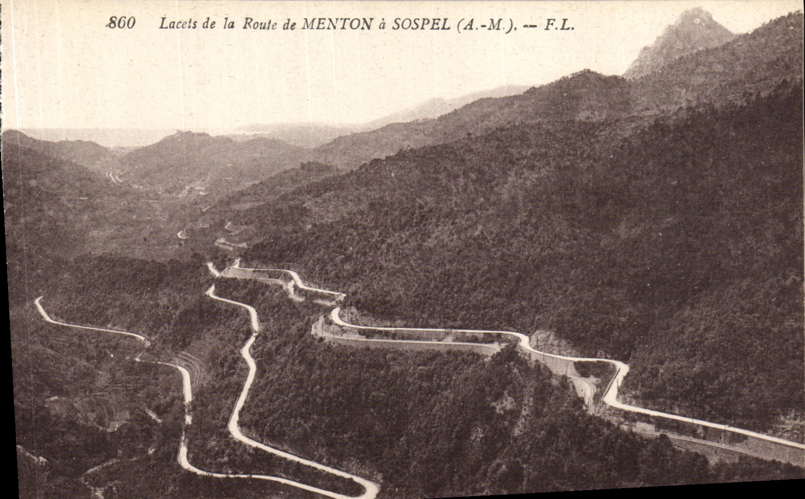 CPA Sospel Lacets de la Route de Menton