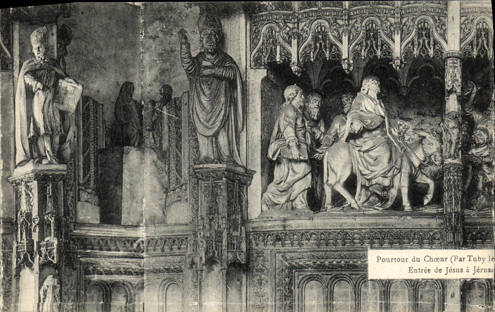 CPA Pourtour du Choenr Entree de Jesus a Jerusalem Chartres