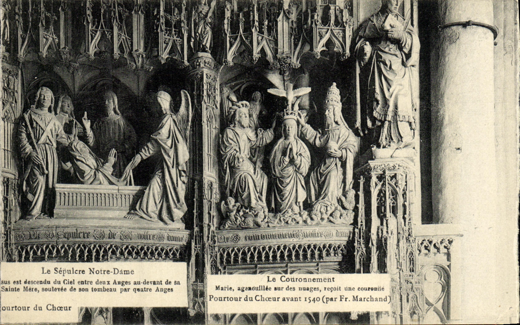 CPA Le Sepulere Notre Dame Le Couronnement Chartres