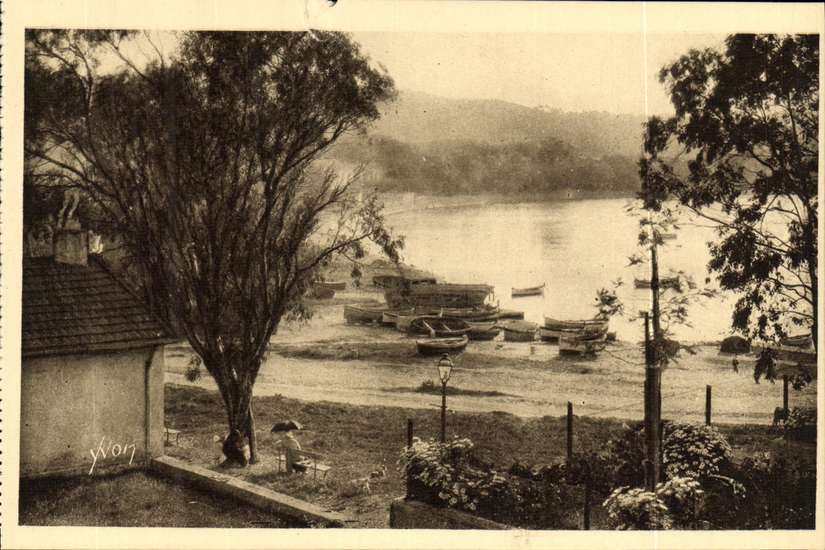 CPA Les Iles D Hyeres Porquerolles Vue Generale sur la Baie