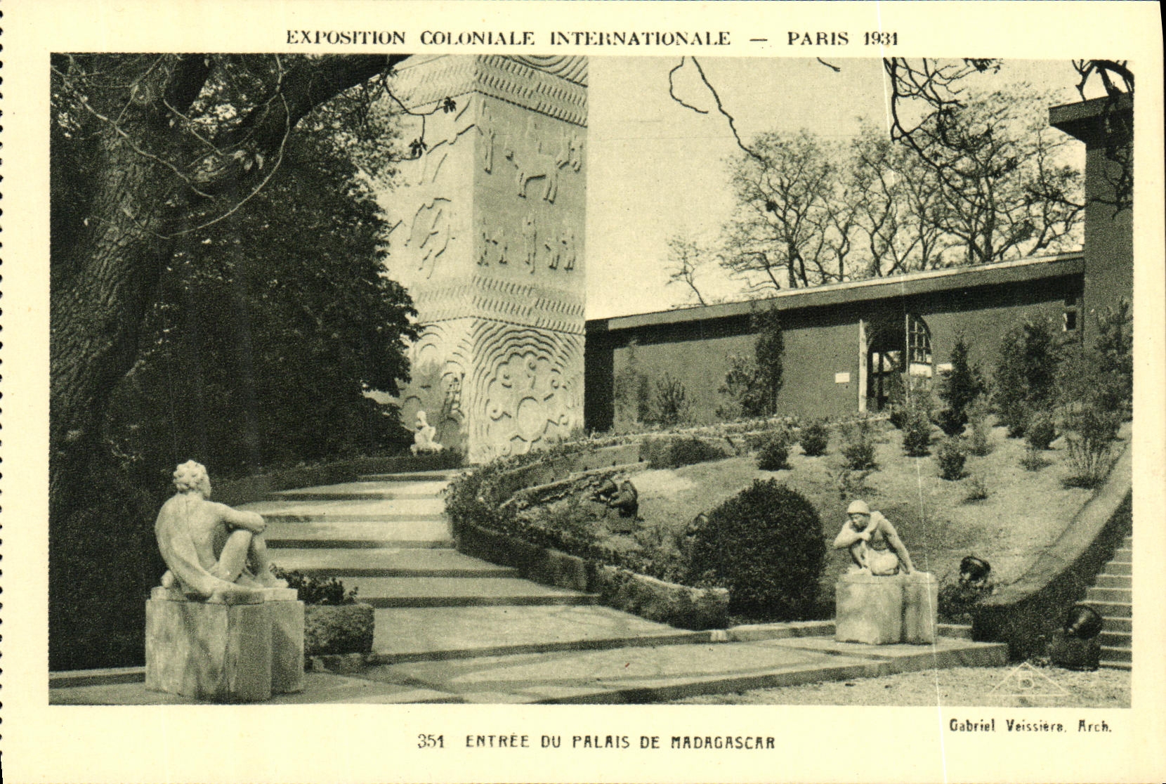 CPA Paris Exposition Colonlale Internationale 1931 Entree Du Palais De Madagascar