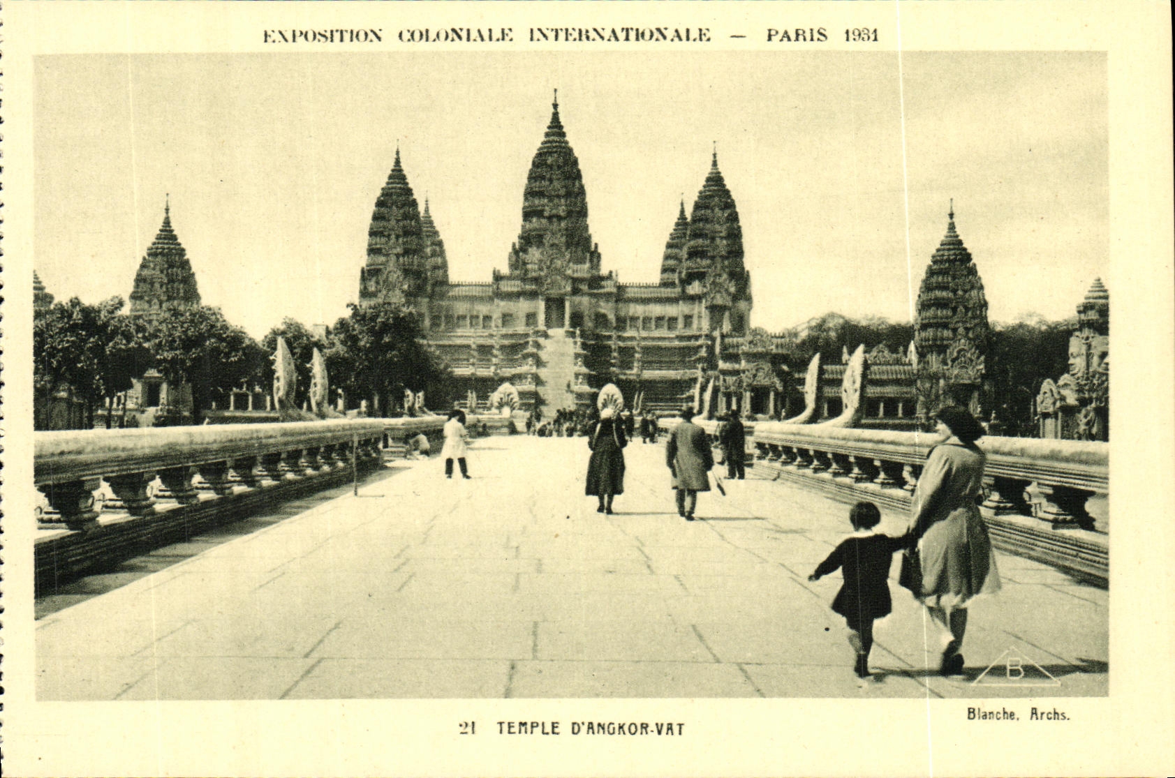 CPA Paris Exposition Colonlale Internationale Temple D Angkor Vat