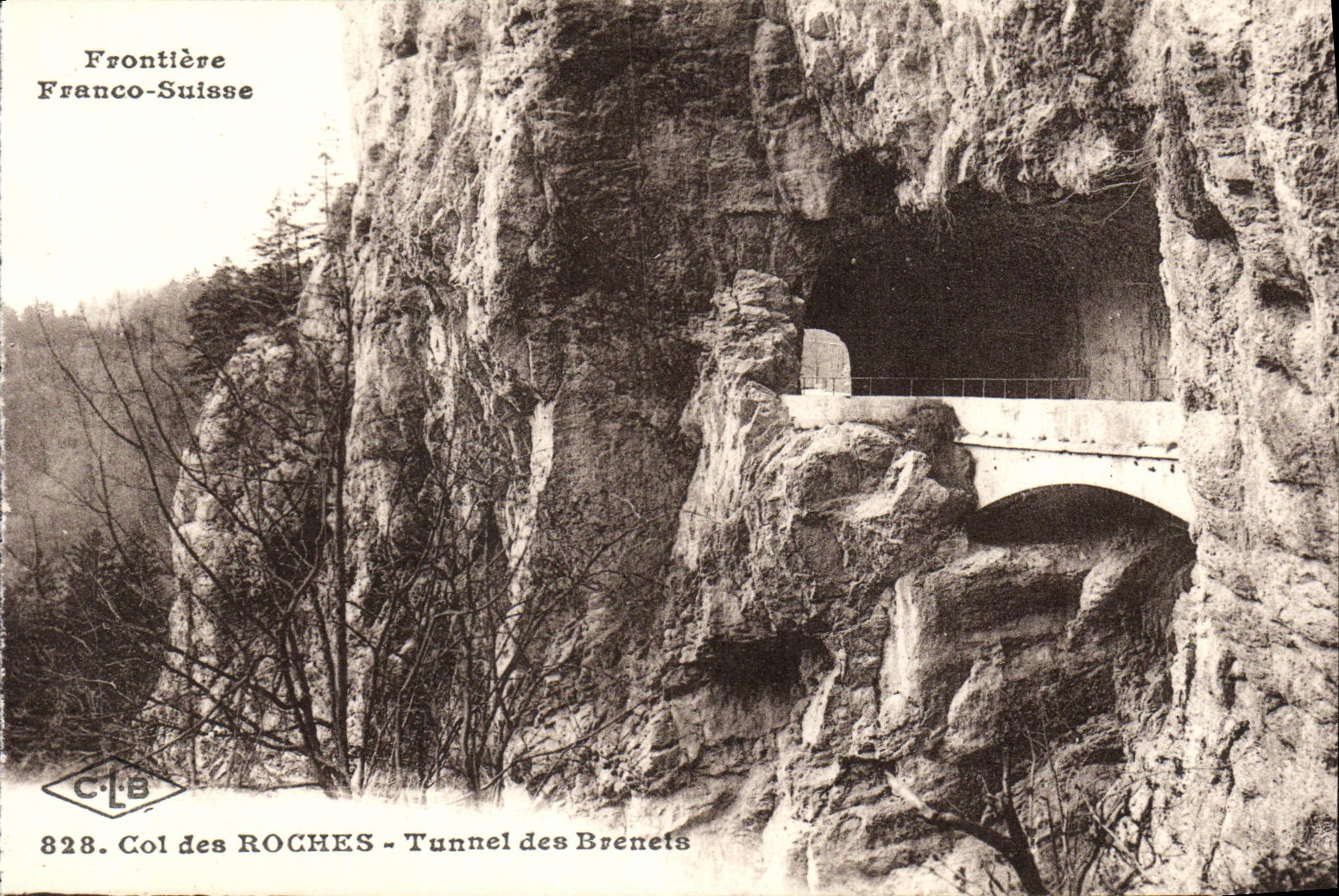 CPA Frontiere Franco Suisse Col des Roches Tunnel des Brenets