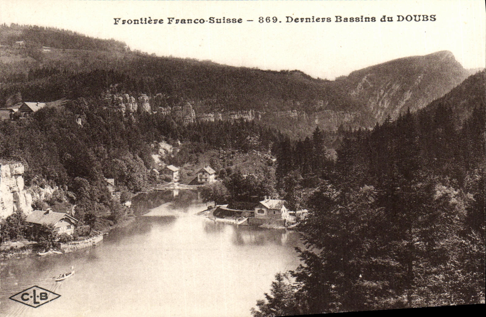 CPA Frontiere Franco Suisse Derniers Bassins du Doubs