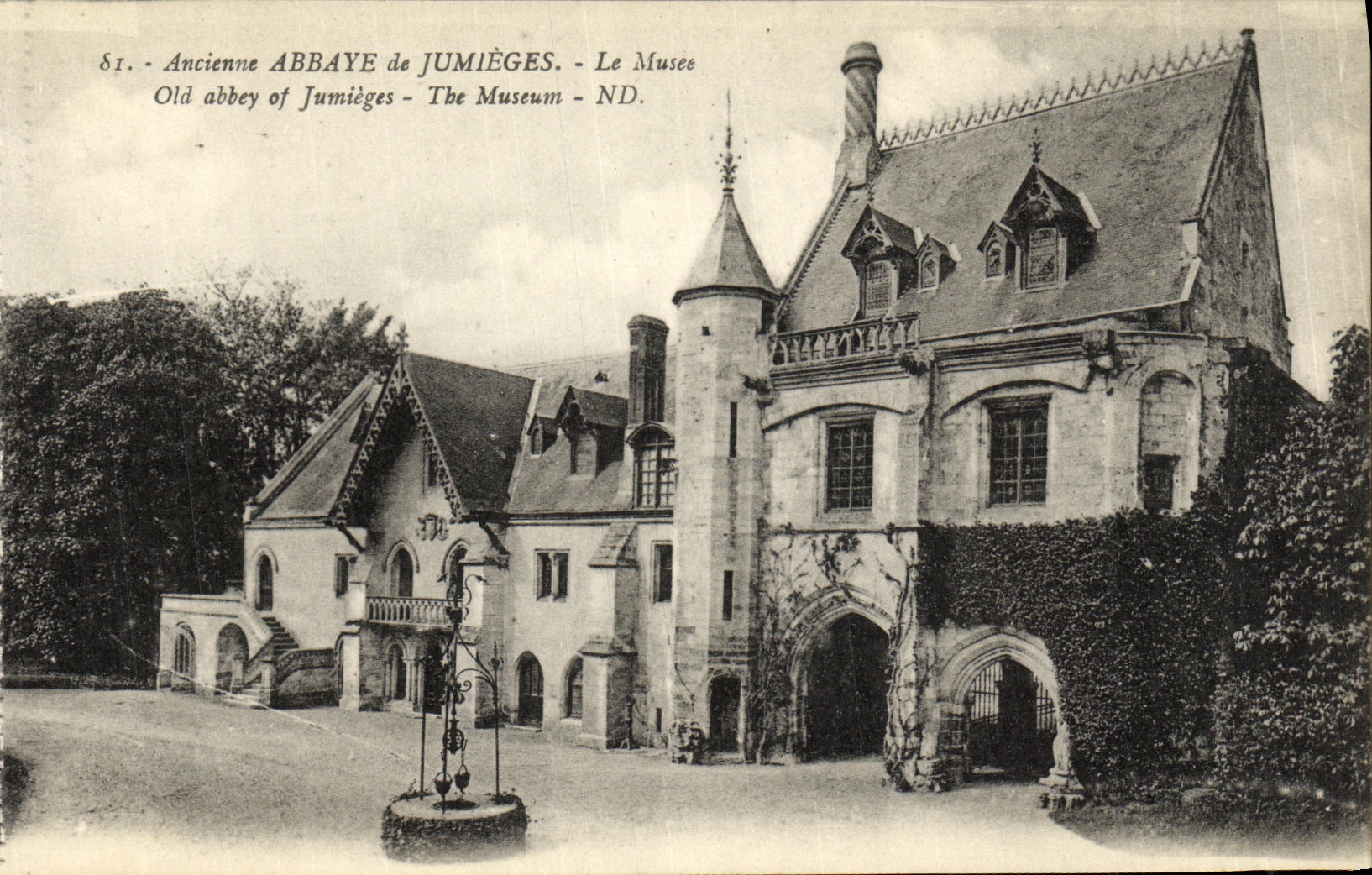 VINTAGE POSTCARD Old Abbey of Jumieges Museum
