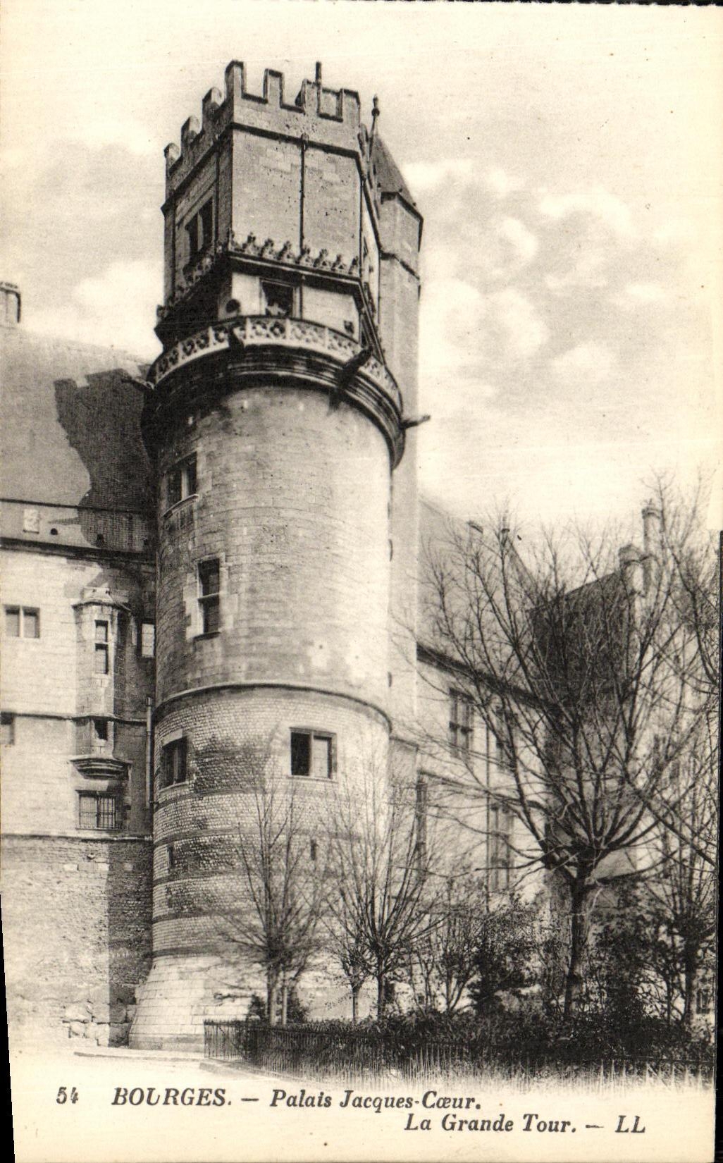 POSTAL Bourges de la VENDIMIA el corazon de Jacques del paladar la torre grande