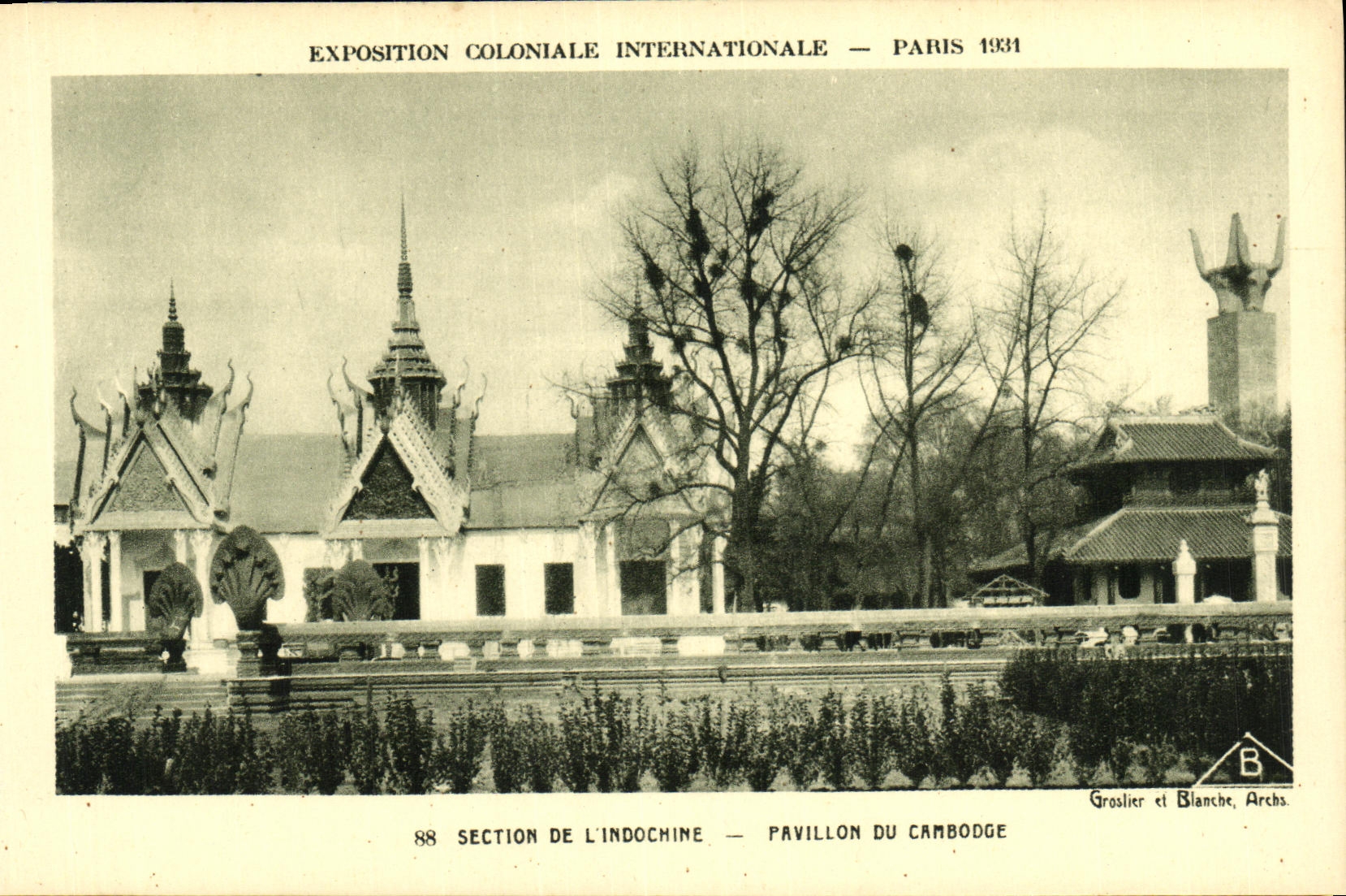 CPA Exposition Colonlale Internationale 1931 Paris Section De L Indochine Pavillon Du Cambodge
