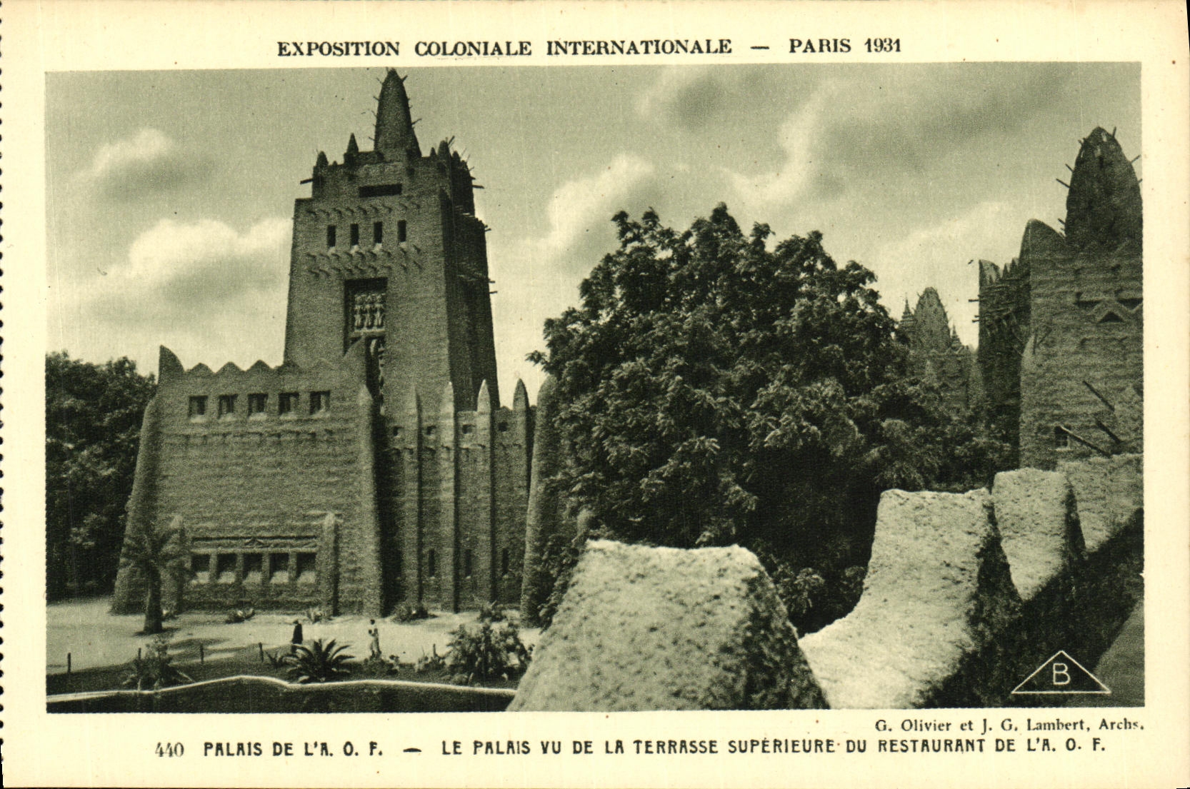 CPA Exposition Colonlale Internationale 1931 Paris Le Palais Vu De La Terrasse Superieure Du restaurant de l AOF