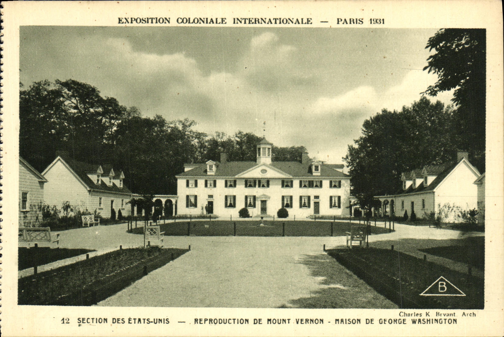 CPA Exposition Colonlale Internationale 1931 Paris Section Des Etats Unis Reproduction De Mount Vernon Maison De