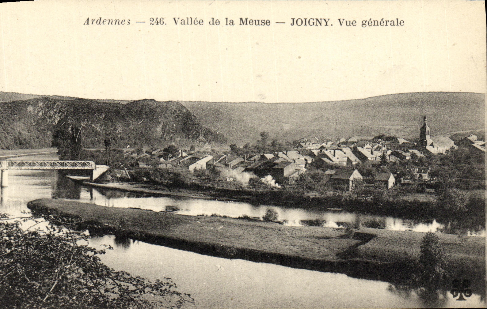 Valle de la opinion de Joigny de la POSTAL de la VENDIMIA de la Mosa