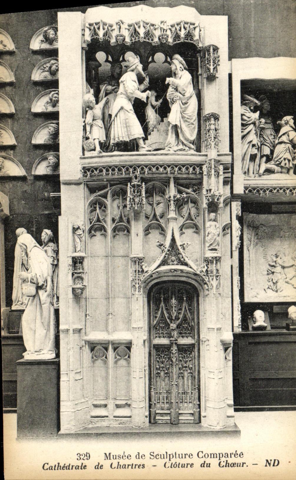 CPA Musee de Sculpture Comparee Cathedrale de Chartres Ctoture du Choeur