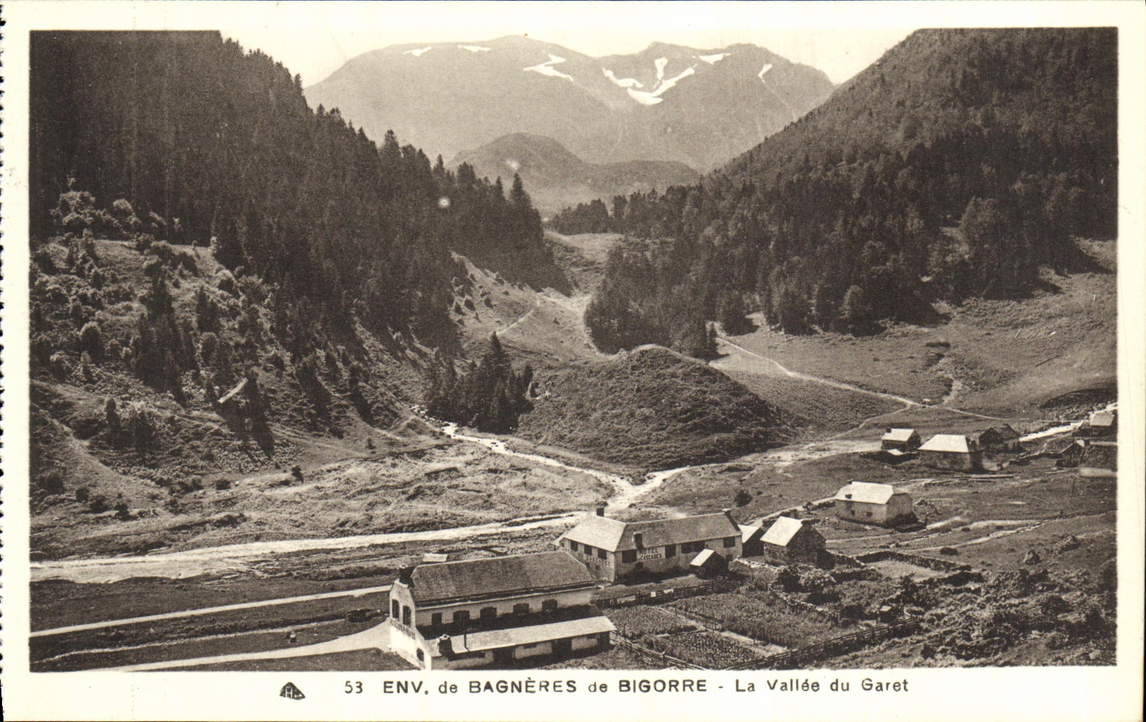 VINTAGE POSTCARD Bagneres de Bigorre the Valley of Garet