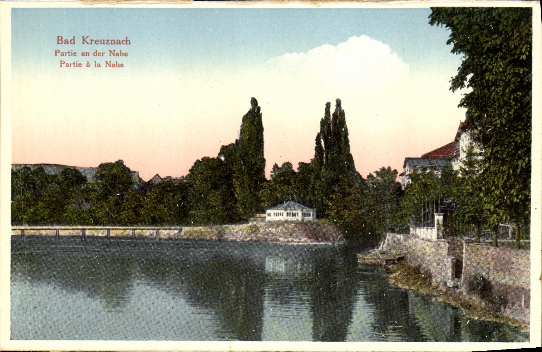 VINTAGE POSTCARD Bad Kreuznach Left in der Nahe